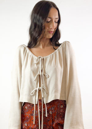 Sweet On You Linen Blouse | Cream