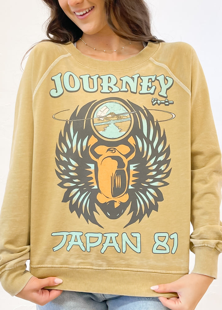 Recycled Karma Journey Live In Japan Sweatshirt | Mustard