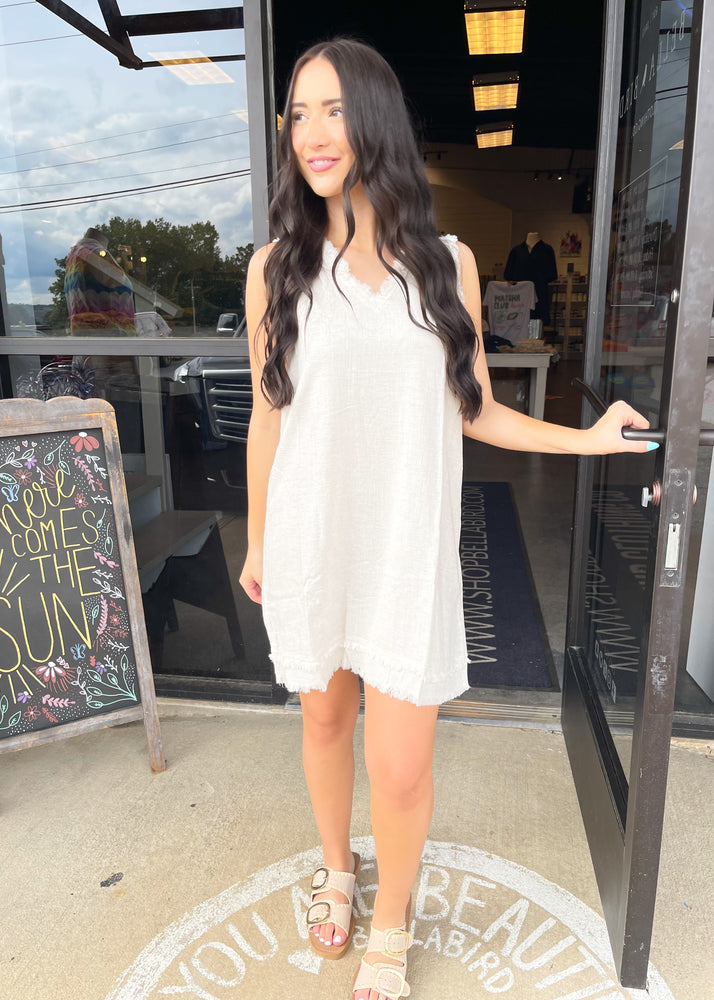 Beach Bum Mini Dress | Natural