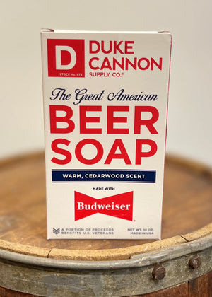 
            
                Load image into Gallery viewer, Duke Cannon The Great American Budweiser Beer Soap
            
        
