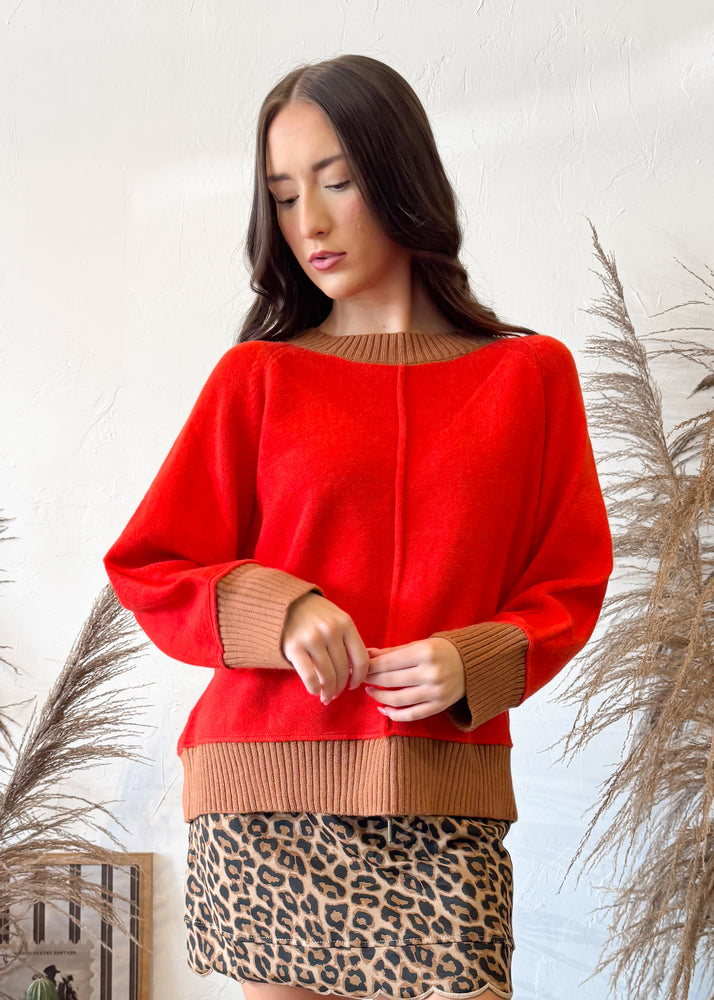 Cider Crush Sweater | Red/Brown