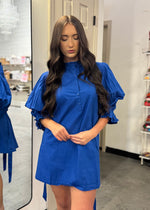 Sincerely Ours Cobalt Park Mini Dress