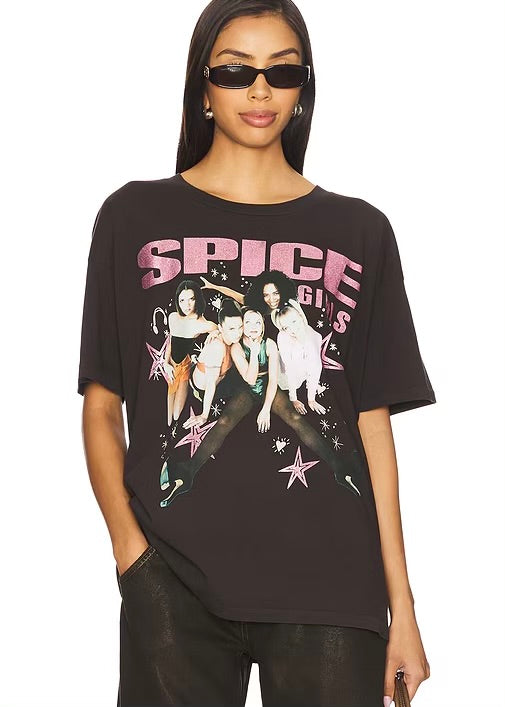 Daydreamer Spice Girls Doodles Tee | Reactive Black
