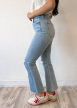 Cello High Rise Crop Flare Jean | Light