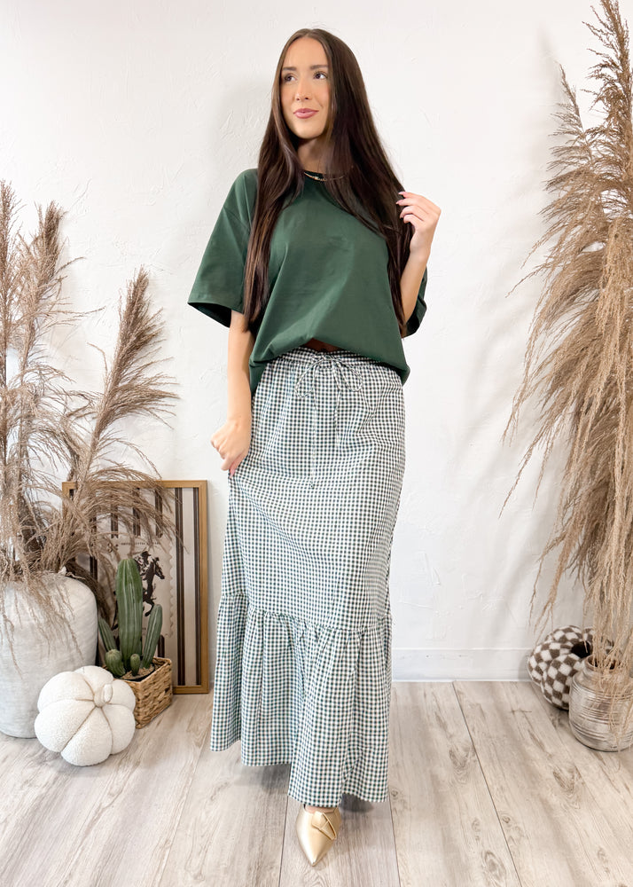 The Elorea Gingham Skirt | Forest