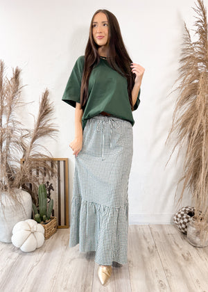 The Elorea Gingham Skirt | Forest