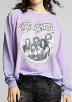 Recycled Karma Aerosmith Get Your Wings Tour ‘74 Sweatshirt | Purple