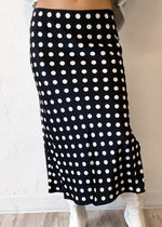 Chapel Bells Polkadot Maxi Skirt | Black