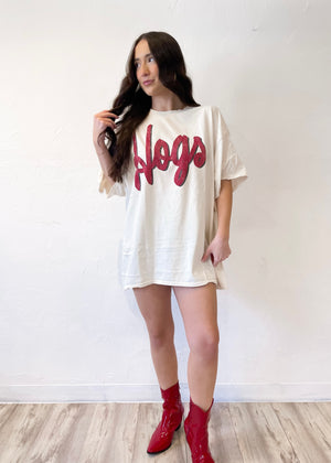 Livy Lu Hogs Barbie Thrifted Tee | Off White