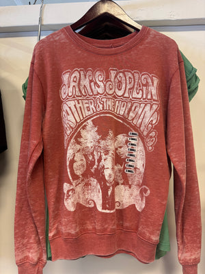 Recycled Karma Janis Joplin Sweatshirt | Red