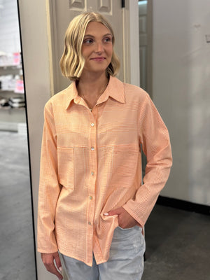 Sun Kissed Shacket | Tangerine Orange