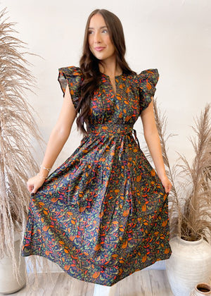 Sincerely Ours Boho Harvest Dress | Winter Garden