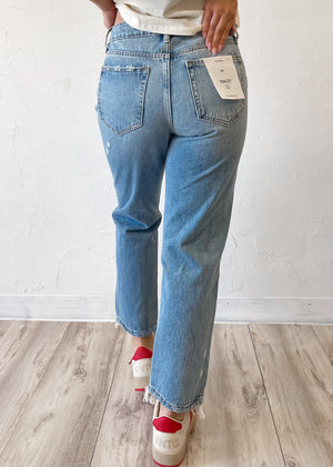 HIDDEN TRACEY HIGH RISE CROPPED STRAIGHT JEAN | MEDIUM