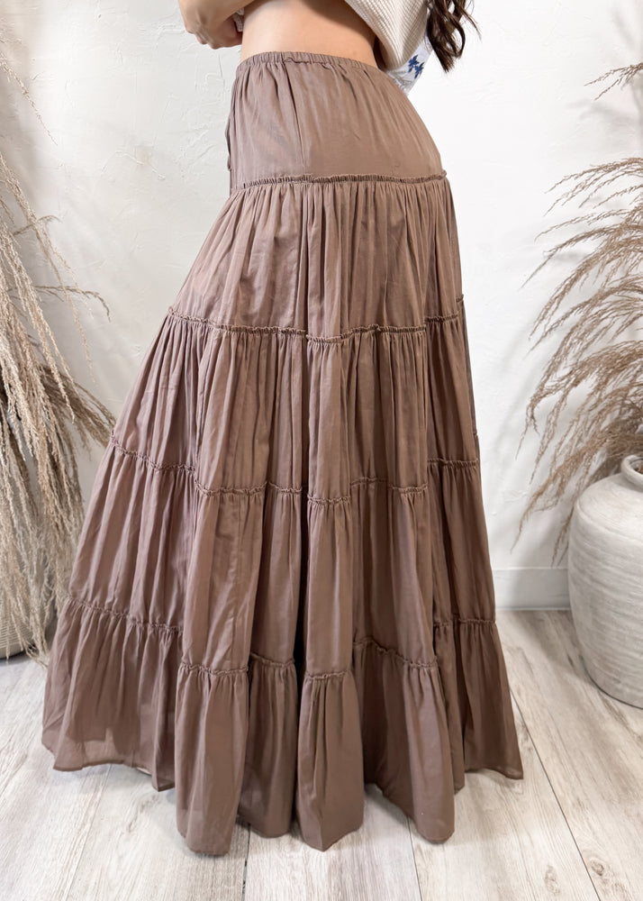 Wanderer Boho Maxi Skirt | Mocha