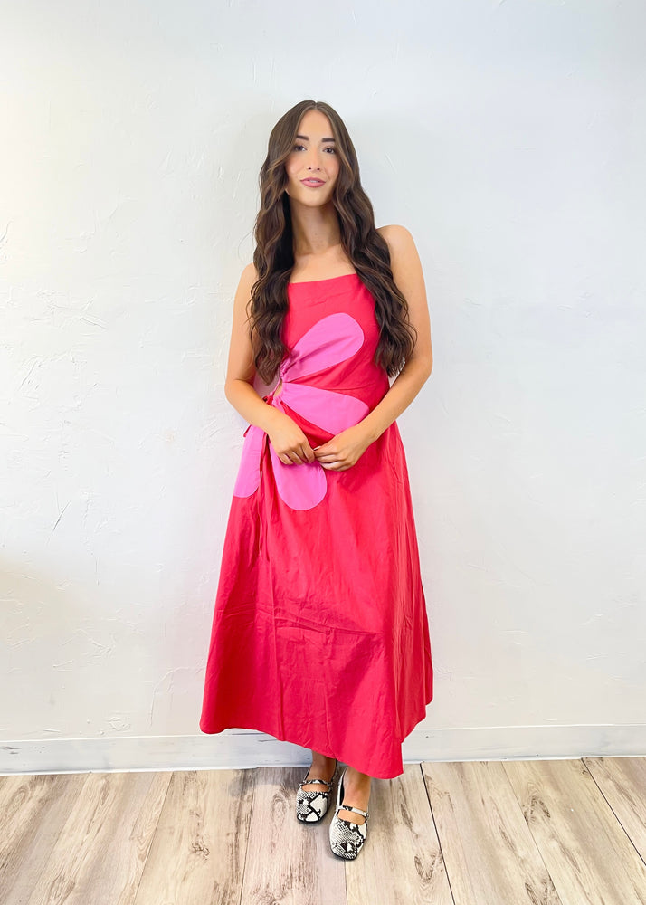 Strut and Bolt Stevie Midi Dress | Red/Pink