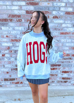 Livy Lu Hogs Tall Boy Gray Reversible Mock Neck Sweatshirt