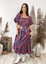 Harvest Bloom Maxi Dress | Teal