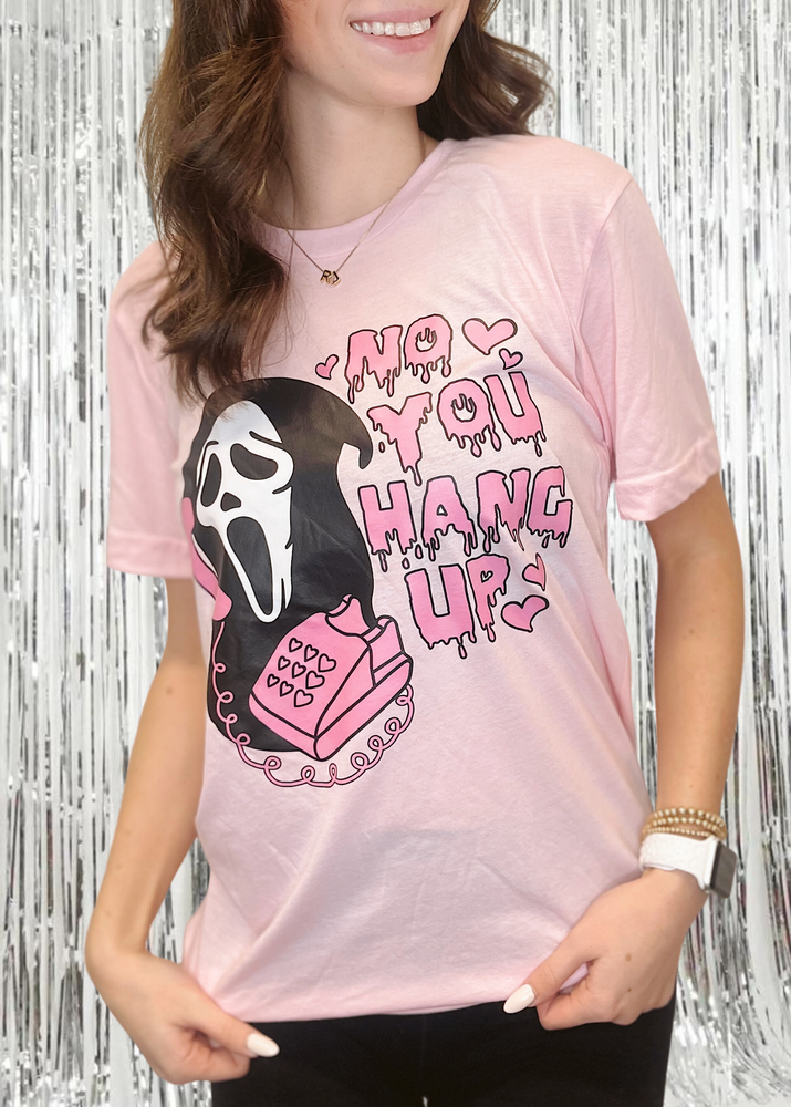 No You Hang Up Scream Tee | Pink