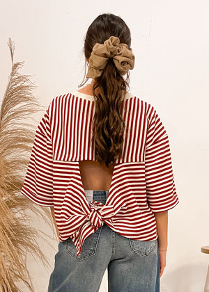 Sweet Charmer Knit Stripped Short Sleeve Top