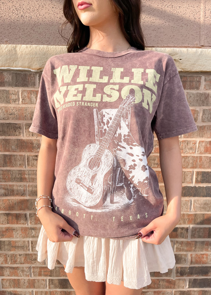 Daydreamer Willie Nelson Red Headed Stranger Weekend Tee | Brown Stone Acid