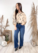 Spiced Latte Embroidered Top | Coffee