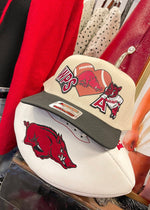 Razorback Football Heart Patch Hat