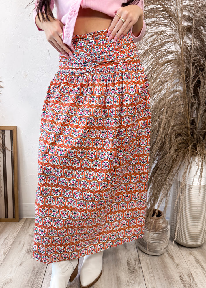 Sincerely Ours Autumn Brunch Midi Skirt