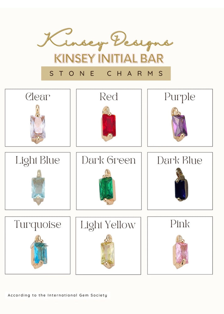 Kinsey Designs Initial Bar | Birth Stone Charm