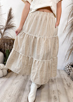 Pumpkin Patch Gingham Midi Skirt | Mocha