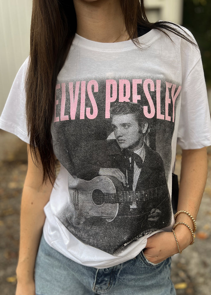Prince Peter Collection Elvis King Of Rock Tee | White