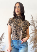Feral Fall Leopard Mockneck Top