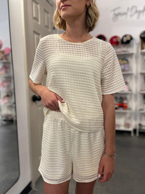 Meet Me In Santorini Vanila Honeycomb Set | Cream