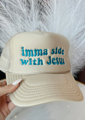 
            
                Load image into Gallery viewer, Imma Side With Jesus Trucker Hat
            
        