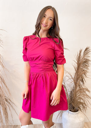 Sincerely Ours Brisbane Mini Dress | Berry