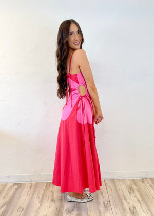 Strut and Bolt Stevie Midi Dress | Red/Pink