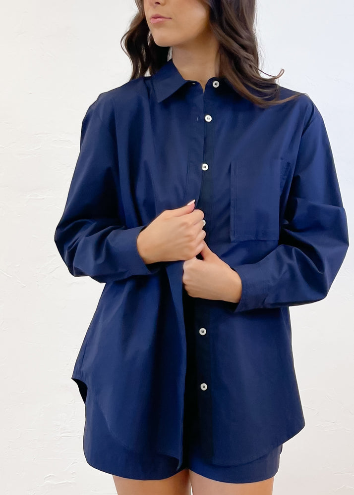 FRNCH Carla Blouse | Bleu Marine