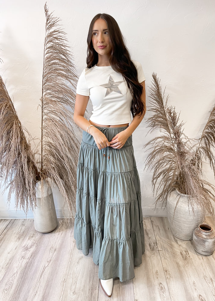 Wanderer Boho Maxi Skirt | Dill