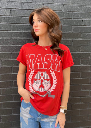 
            
                Load image into Gallery viewer, Recycled Karma Nash Tee | Red
            
        