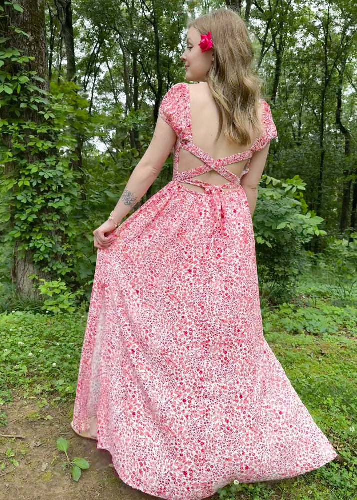 Field Of Poppies Maxi Dress | Red