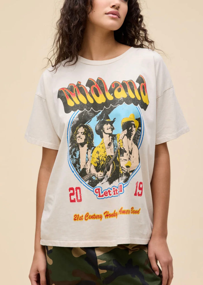 Daydreamer Midland Let It Roll Tour Tee | Dirty White