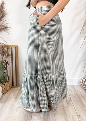 The Elorea Gingham Skirt | Forest