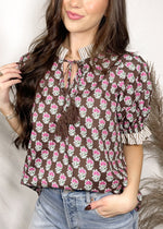 Orchard Bloom Floral Top | Brown