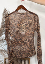 Ferocious Lace Long Sleeve Top | Leopard