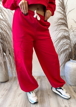 Vintage Havana Starstruck Fleece Jogger | Scarlet