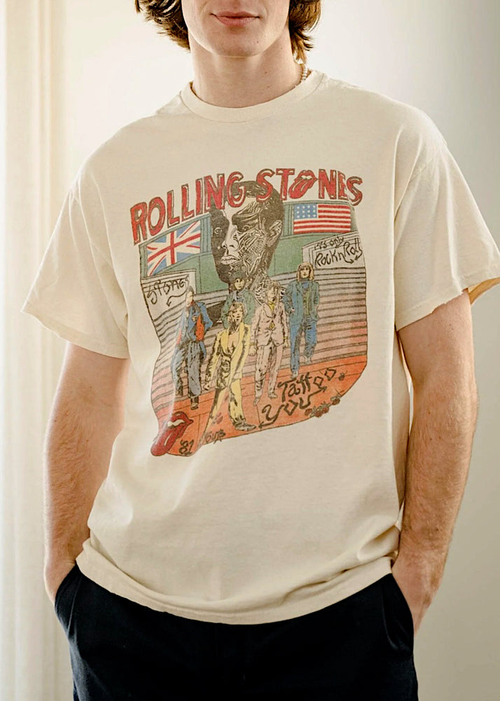 
            
                Load image into Gallery viewer, Livy Lu Rolling Stones Start Me Up Tee | Off White
            
        