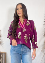 Plum Perfect Floral Top | Purple
