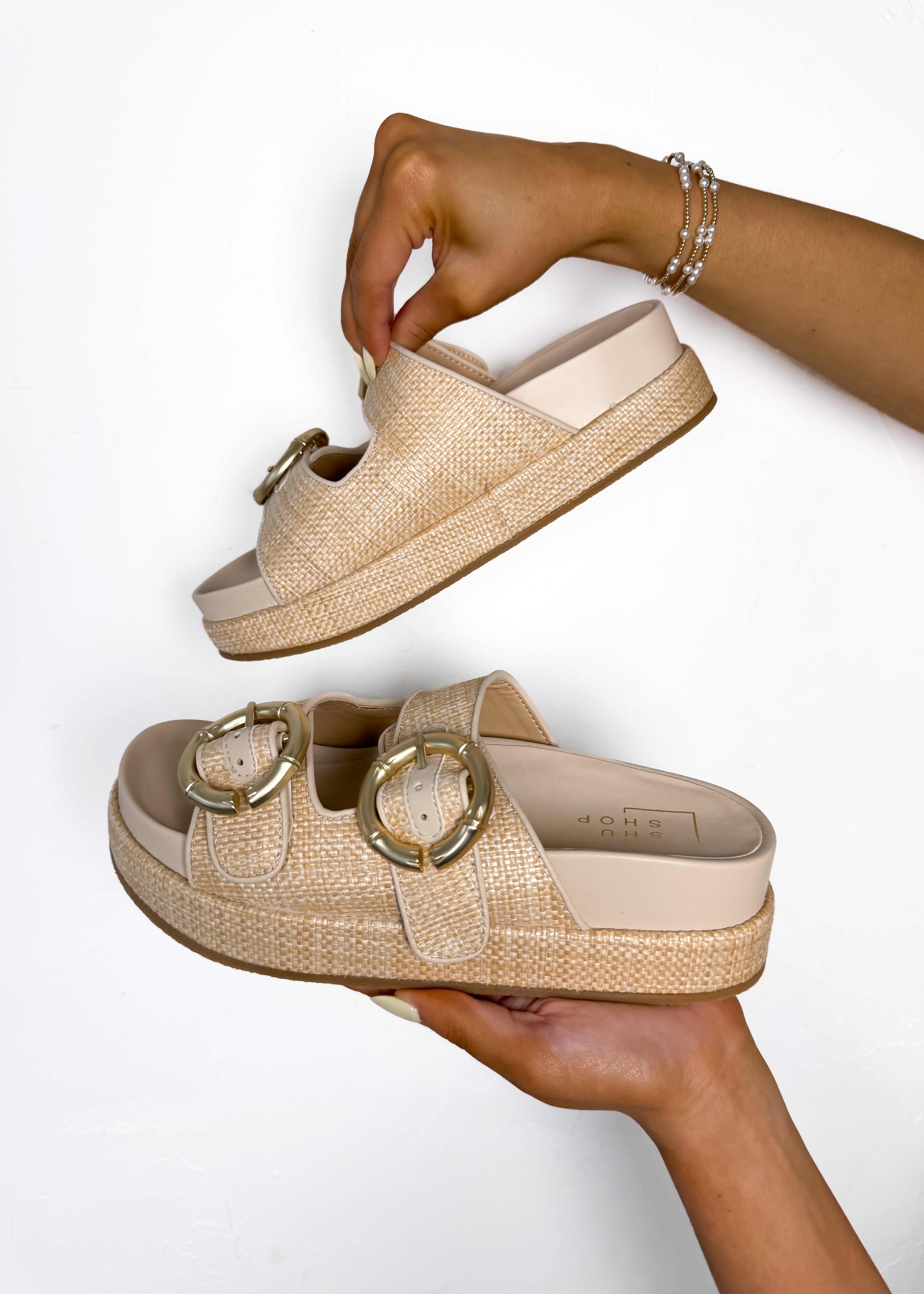 SHUSHOP Lori Platform Sandal | Natural Woven – shopbellabird