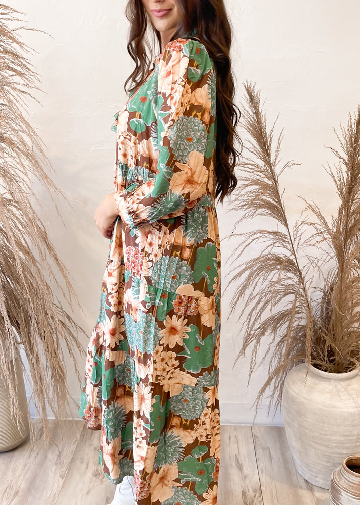 All Yours Floral Dress | Brown