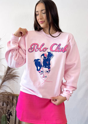 Livy Lu Polo Club Sweatshirt | Pink