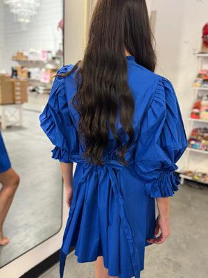 Sincerely Ours Cobalt Park Mini Dress
